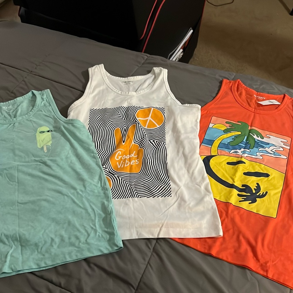 3 old navy tank tops size YL